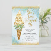 Invitation de la nuptiale de crème glacée (Debout devant)