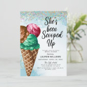 Invitation de la nuptiale de crème glacée (Debout devant)