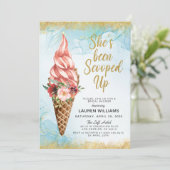 Invitation de la nuptiale de crème glacée (Debout devant)