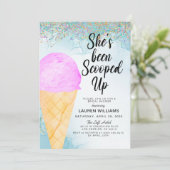 Invitation de la nuptiale de crème glacée (Debout devant)