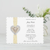 Invitation de la nuptiale de dentelle jaune Unicor (Debout devant)