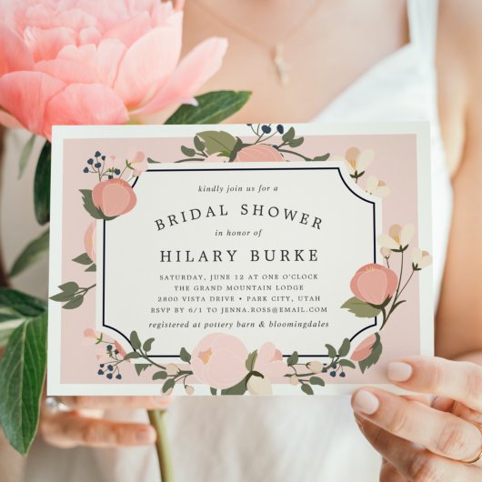 Invitation de la nuptiale de Garden Gate | Blush