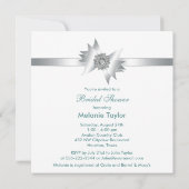 Invitation de la nuptiale de la bow en diamant ble (Dos)