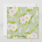 Invitation de la nuptiale de la mariée florale vio (Dos)