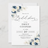 Invitation de la nuptiale de la Marine Blue and Wh (Devant)