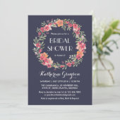 Invitation de la nuptiale de la marine Blue Floral (Debout devant)