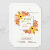 Invitation de la nuptiale de l'aquarelle d'automne (Devant / Derrière)