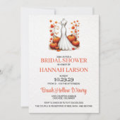 Invitation de la nuptiale de mariée d'automne (Devant)