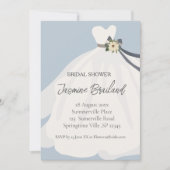 Invitation de la nuptiale de mariée florale simple (Devant)