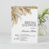 Invitation de la nuptiale de Pampas Grass Boho (Debout devant)
