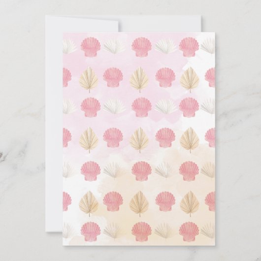 Invitation de la nuptiale de Shell Ocean Boho (Dos)