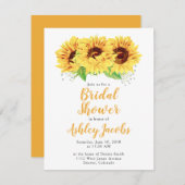 Invitation de la nuptiale de tournesol Aquarelle (Devant / Derrière)