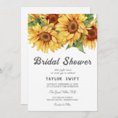 Invitation de la nuptiale de tournesol de pays (Devant / Derrière)