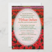 Invitation de la nuptiale des Tulipes rouges (Dos)