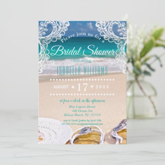 Invitation de la nuptiale d'été Ocean Beach (Debout devant)