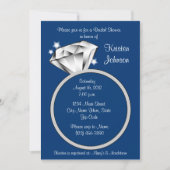 Invitation de la nuptiale Diamond Ring Royal Blue (Devant)
