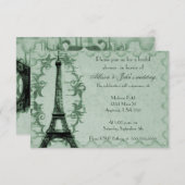 Invitation de la nuptiale Emerald Paris Grunge (Devant / Derrière)