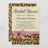 Invitation de la nuptiale Empreinte de léopard Pin (Devant / Derrière)