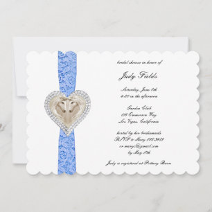 Invitation de la nuptiale en dentelle bleue Unicor