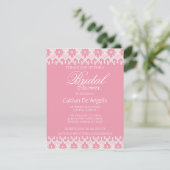 Invitation de la nuptiale en dentelle rose et blan (Debout devant)