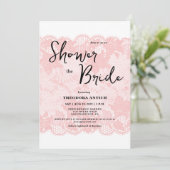 Invitation de la nuptiale en dentelle rose vintage (Debout devant)