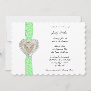 Invitation de la nuptiale en dentelle verte de la 