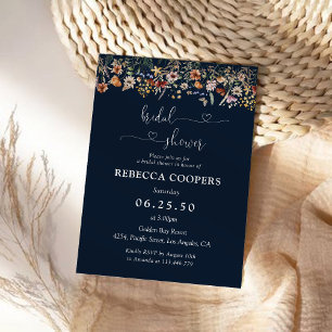 Invitation de la nuptiale Fleur sauvage Blue Mini 