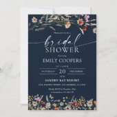 Invitation de la nuptiale Fleur sauvage Blue Mini (Devant)