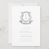 Invitation de la nuptiale Floral Crest (Devant)