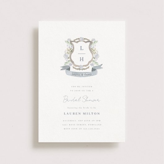 Invitation de la nuptiale Floral Crest