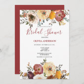 Invitation de la nuptiale florale d'automne (Devant / Derrière)