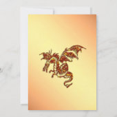 Invitation de la nuptiale Gold et Red Dragon (Dos)