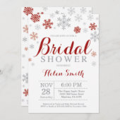 Invitation de la nuptiale hivernale Flocon de neig (Devant / Derrière)