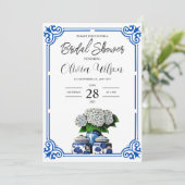 Invitation de la nuptiale Jar à gingembre bleu et (Debout devant)