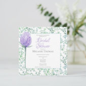 Invitation de la nuptiale Lilac et Green Foliage (Debout devant)