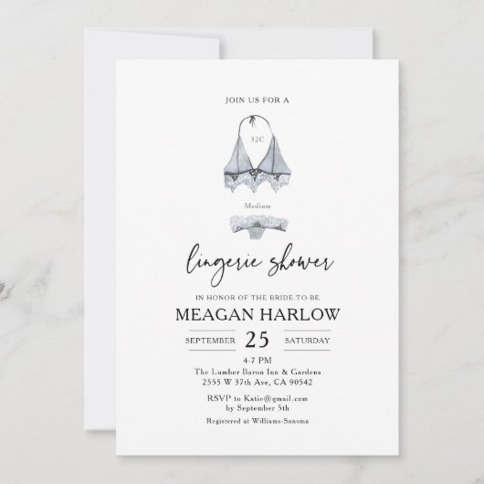 Invitation de la nuptiale Lingerie Panty moderne (Devant)