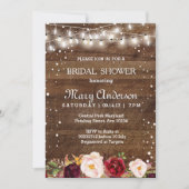 Invitation de la nuptiale Marsala d'hiver (Devant)