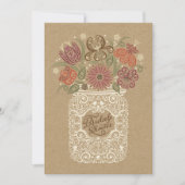 Invitation de la nuptiale Mason Jar Fall (Devant)