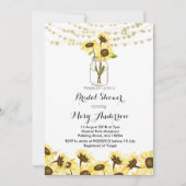 Invitation de la nuptiale Mason Jar Sunflowers (Devant)