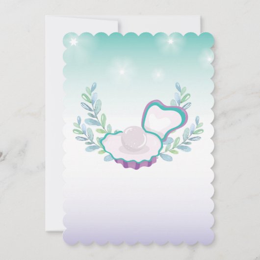 Invitation de la nuptiale Mermaid Beach Ocean Part (Dos)