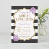 Invitation de la nuptiale noire violet et or (Debout devant)