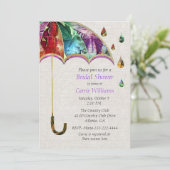 Invitation de la nuptiale parapluie de printemps (Debout devant)