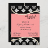 Invitation de la nuptiale Pearls (Devant / Derrière)