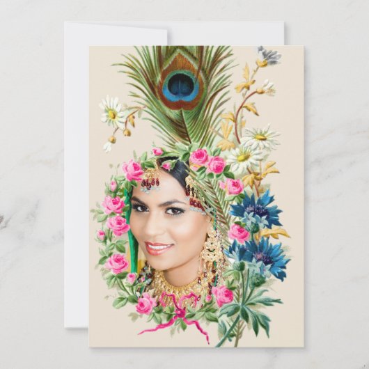 Invitation de la nuptiale Photo indienne (Devant)