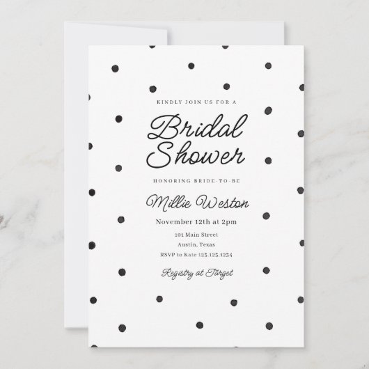 Invitation de la nuptiale Polka Dot (Devant)