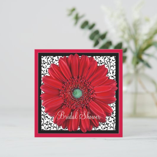 Invitation de la nuptiale Red Gerbera Daisy (Debout devant)