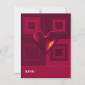Invitation de la nuptiale Red Heart (Dos)