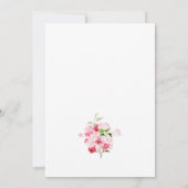 Invitation de la nuptiale rose (Dos)