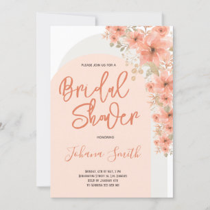 Invitation de la nuptiale rose Floral Spring Arch