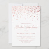 Invitation de la nuptiale rose Gold Foil Confetti (Devant)
